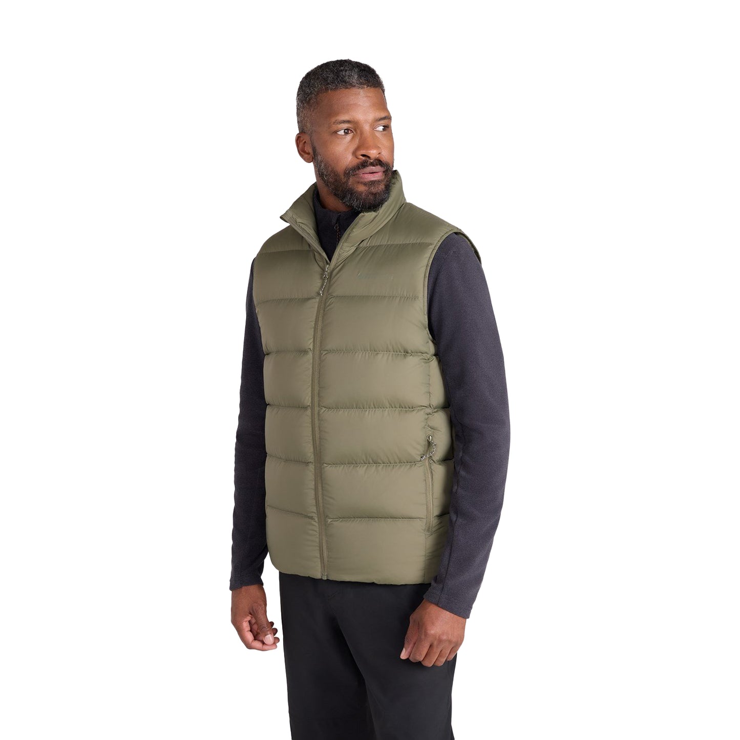 Khaki Green - Pack Shot - Mountain Warehouse Mens Stratus Down Packable Gilet
