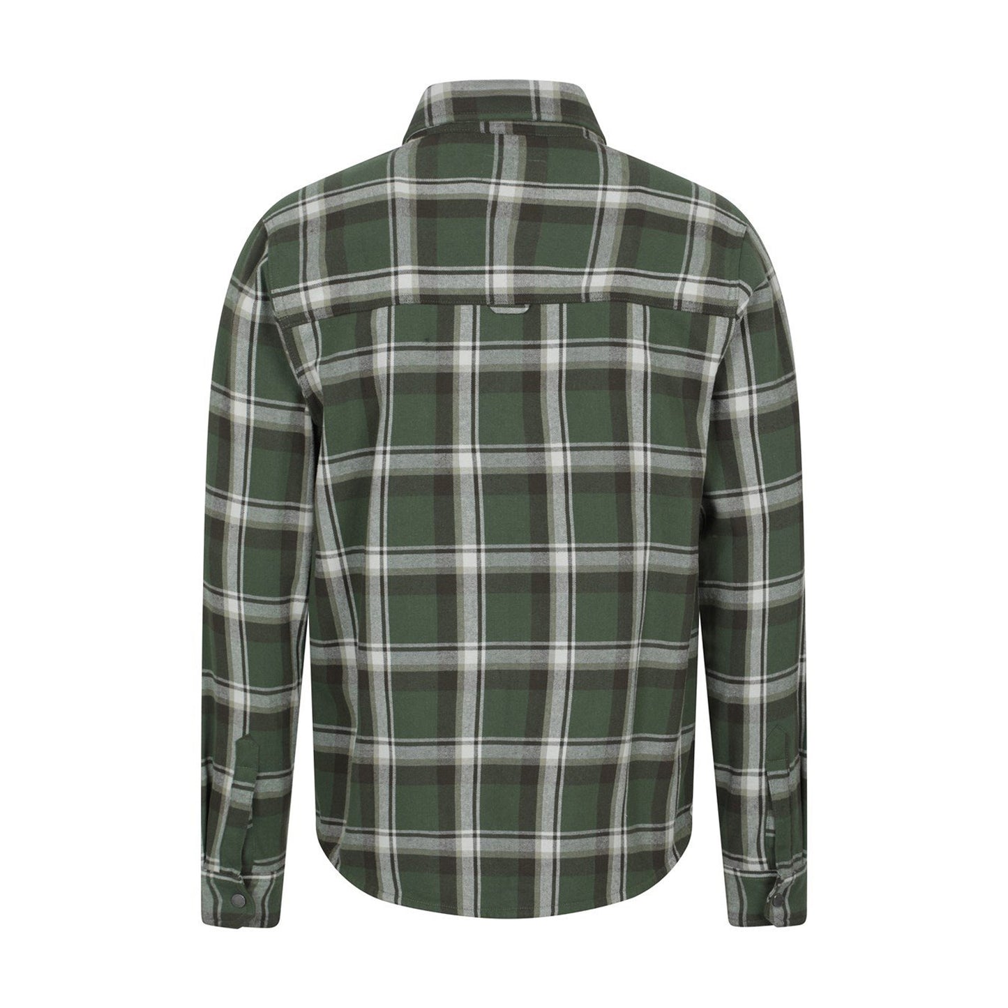 Khaki Green - Back - Mountain Warehouse Mens Sandalwood Fleece Lined Long-Sleeved Shirt