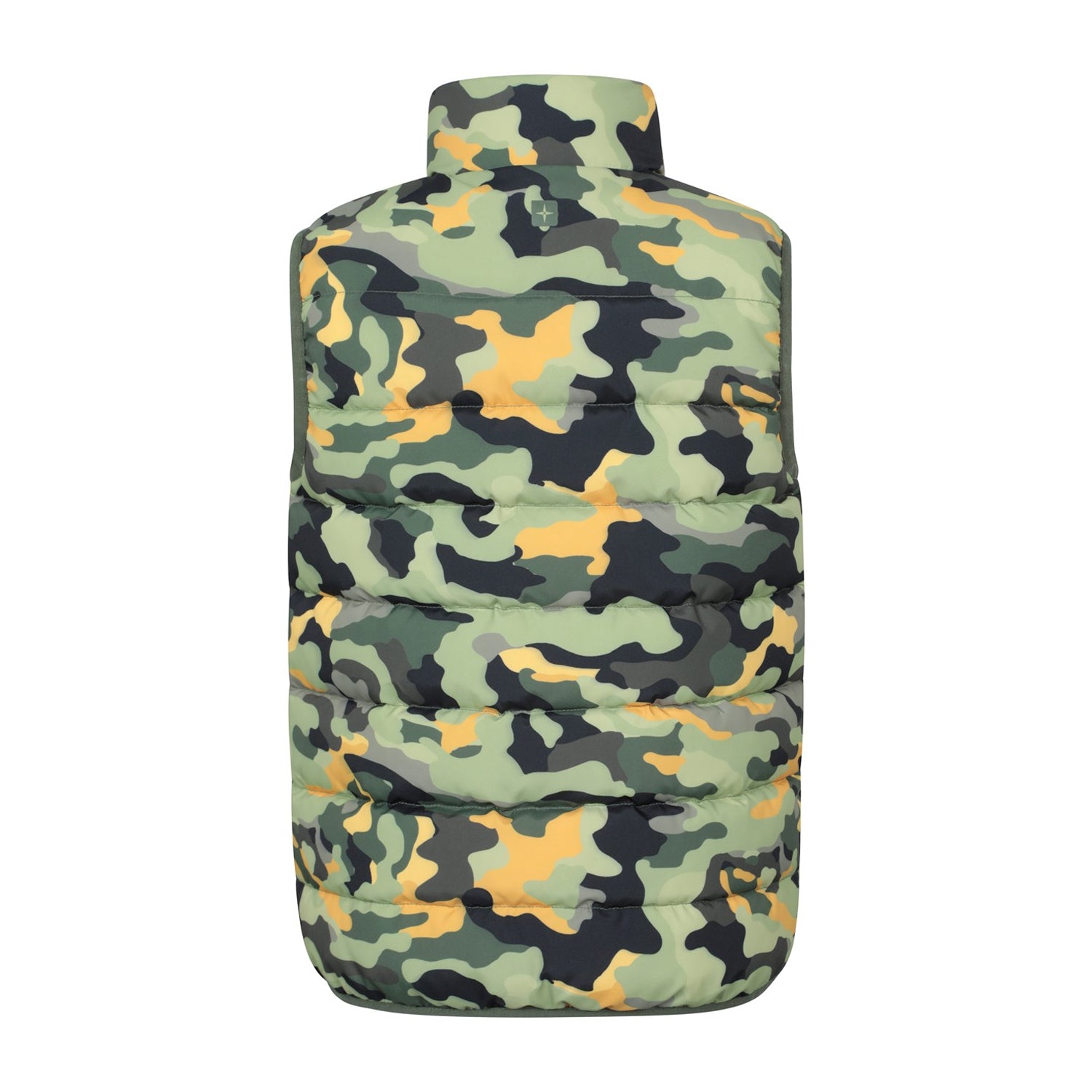 Dark Khaki - Back - Mountain Warehouse Childrens-Kids Rocko Camo Padded Gilet