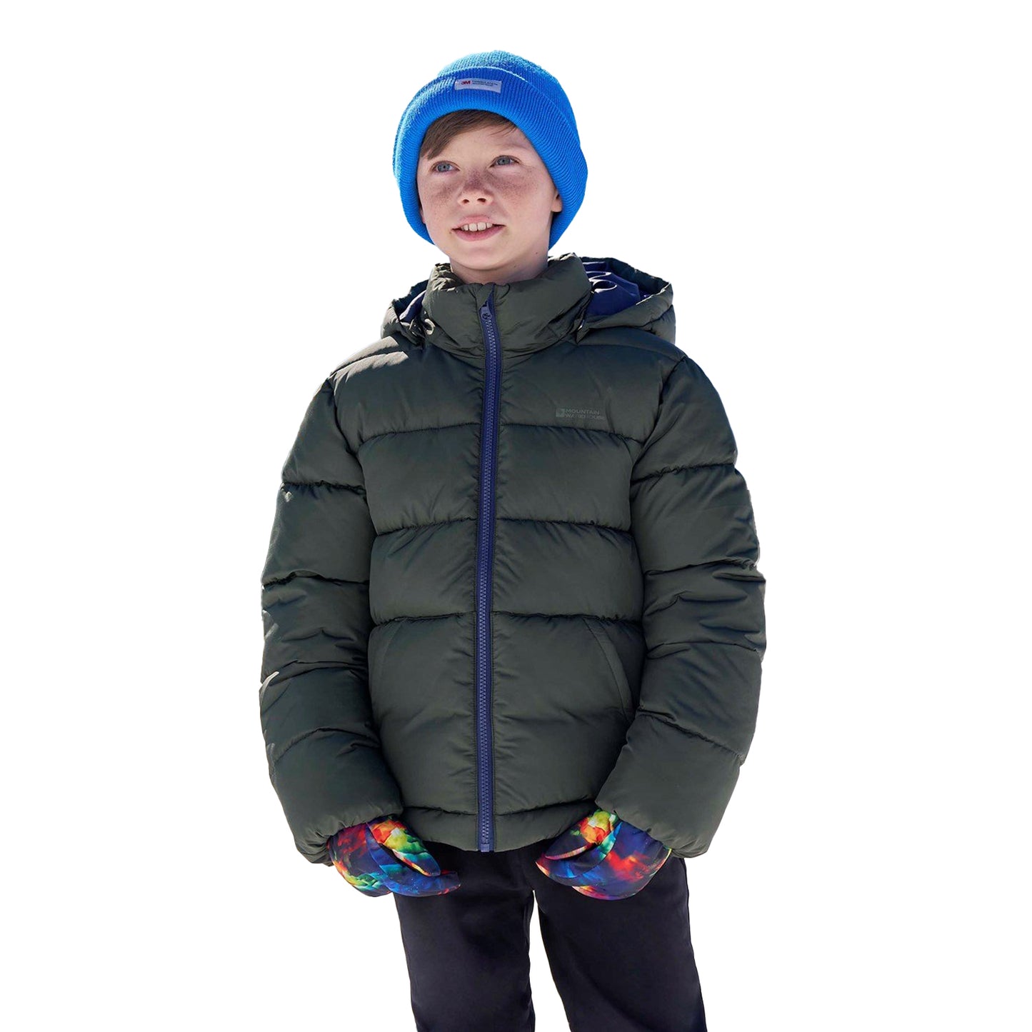Khaki Green - Lifestyle - Mountain Warehouse Childrens-Kids Hawthorne Water Resistant Padded Jacket