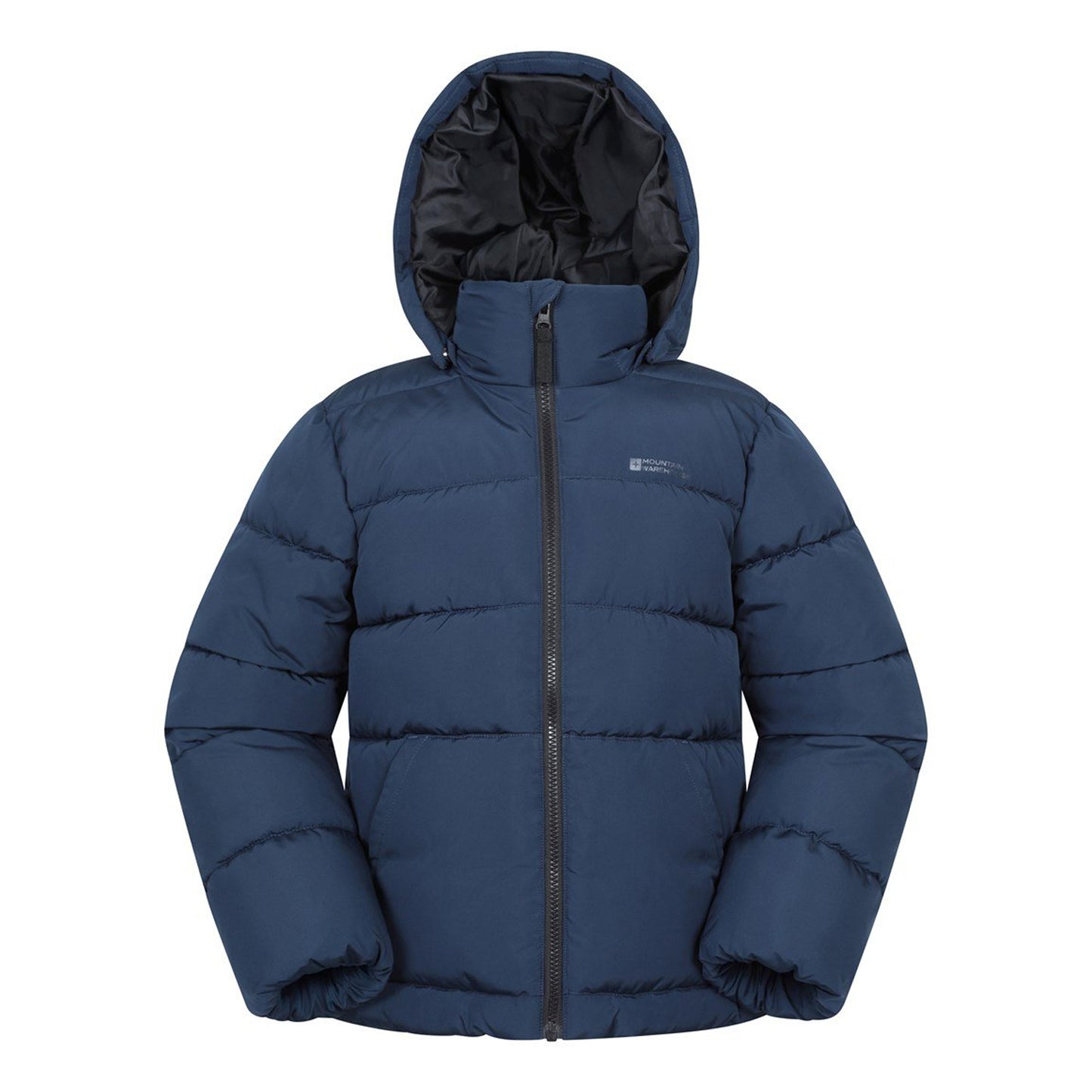Navy - Front - Mountain Warehouse Childrens-Kids Hawthorne Water Resistant Padded Jacket