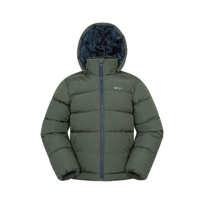 Khaki Green - Front - Mountain Warehouse Childrens-Kids Hawthorne Water Resistant Padded Jacket