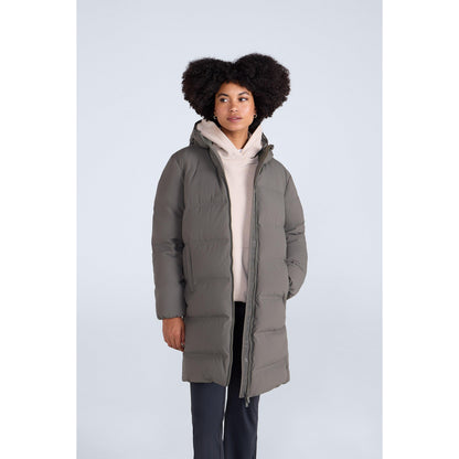 Khaki Green - Front - Animal Womens-Ladies Cosi Cloud Down Coat
