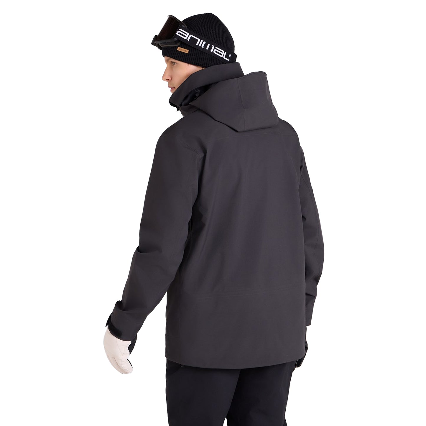 Black - Back - Animal Mens Vortex 3 Layer Ski Jacket