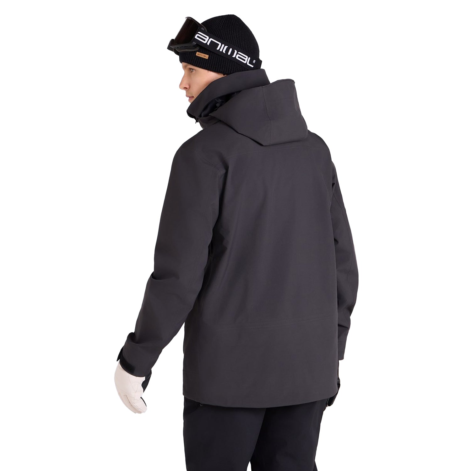 Black - Back - Animal Mens Vortex 3 Layer Ski Jacket