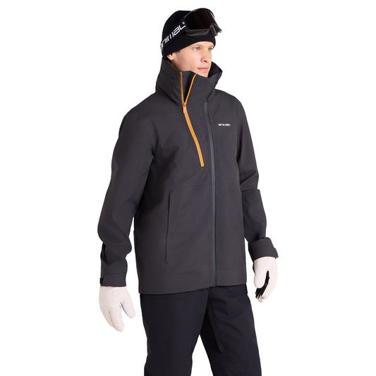 Black - Front - Animal Mens Vortex 3 Layer Ski Jacket