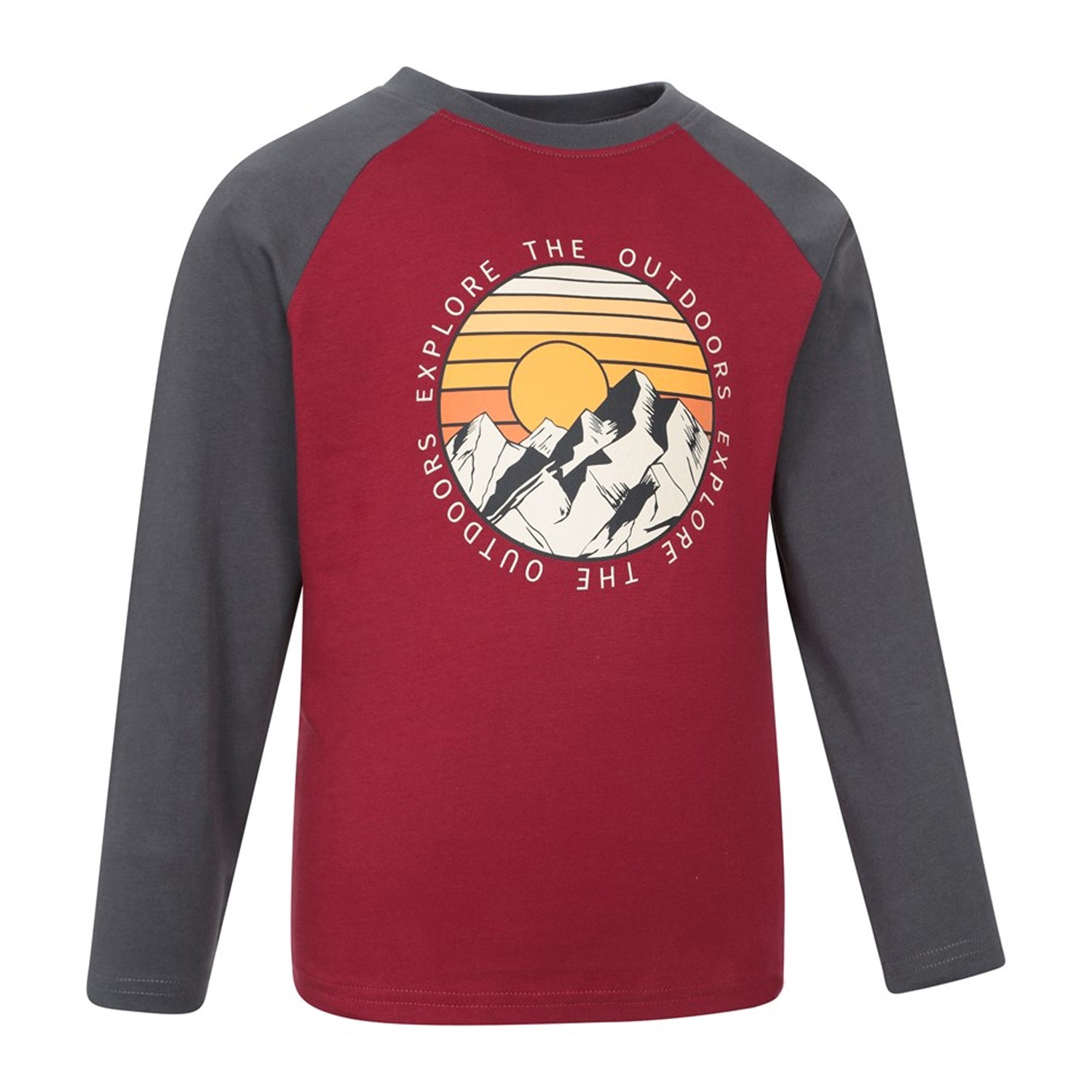 Red - Side - Mountain Warehouse Childrens-Kids Explore Mountain T-Shirt