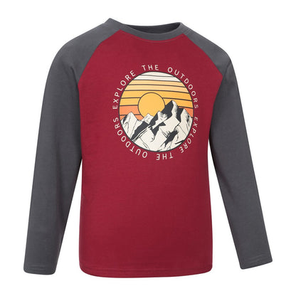 Red - Side - Mountain Warehouse Childrens-Kids Explore Mountain T-Shirt