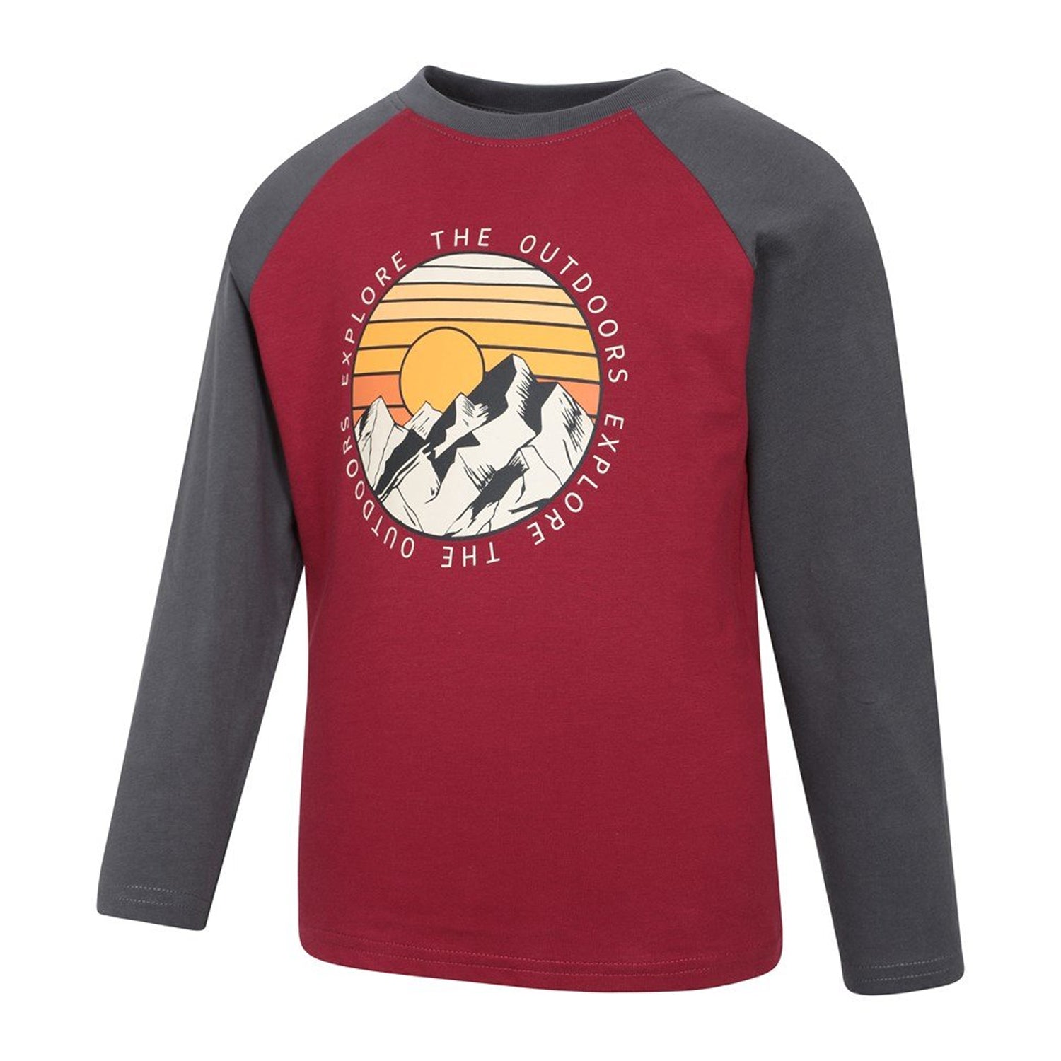 Red - Lifestyle - Mountain Warehouse Childrens-Kids Explore Mountain T-Shirt