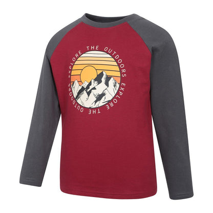 Red - Lifestyle - Mountain Warehouse Childrens-Kids Explore Mountain T-Shirt