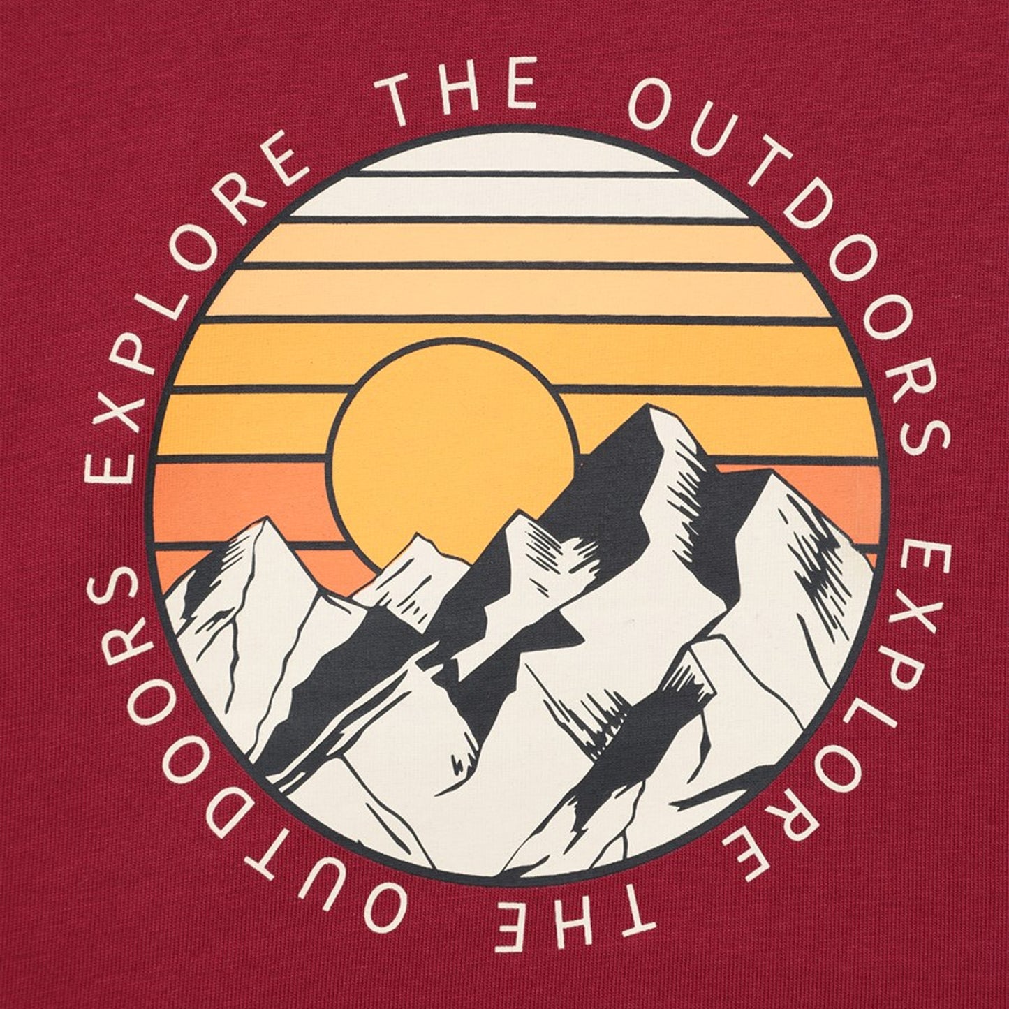 Red - Pack Shot - Mountain Warehouse Childrens-Kids Explore Mountain T-Shirt