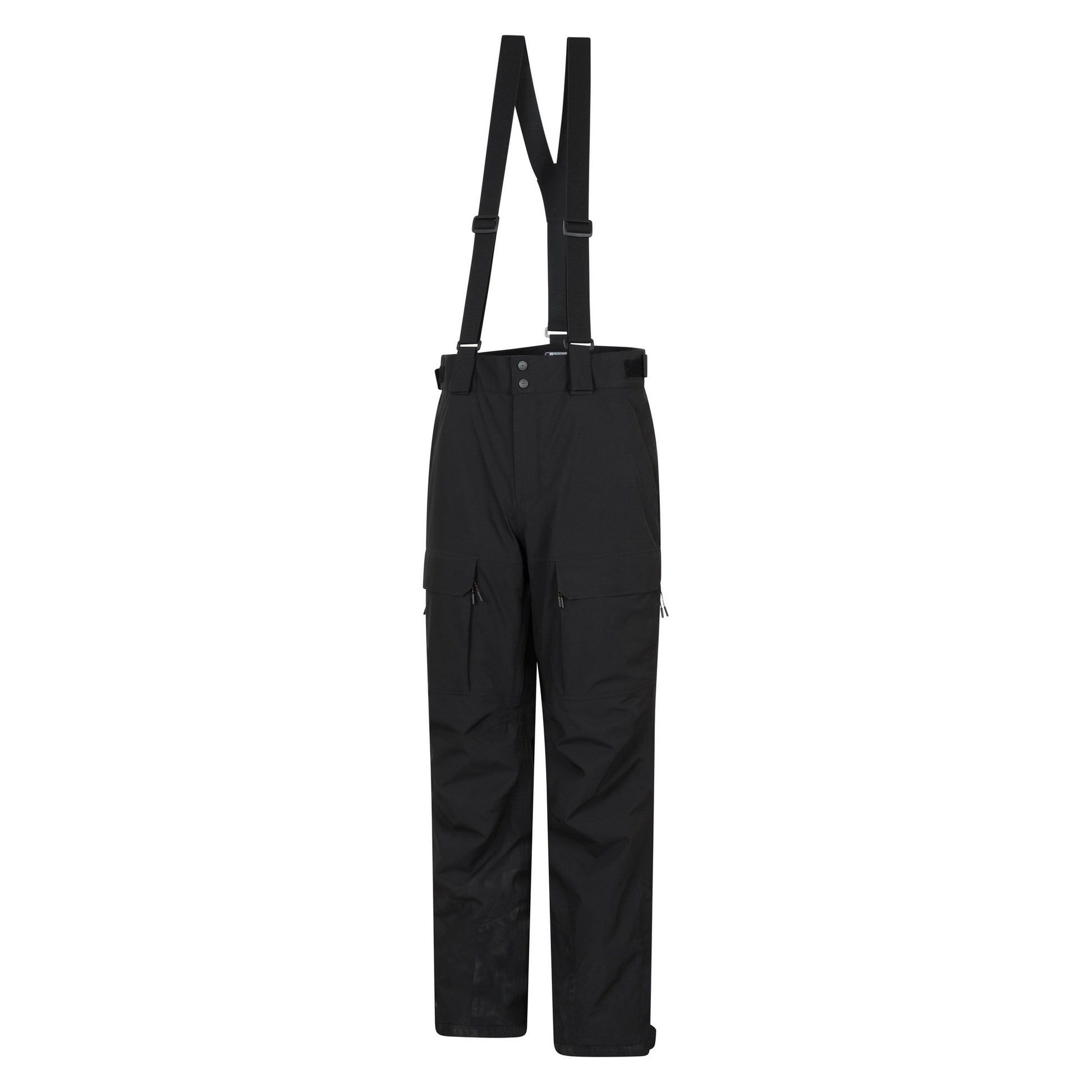 Black - Side - Mountain Warehouse Mens Ariel Waterproof Cargo Pocket Ski Trousers