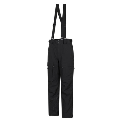 Black - Side - Mountain Warehouse Mens Ariel Waterproof Cargo Pocket Ski Trousers