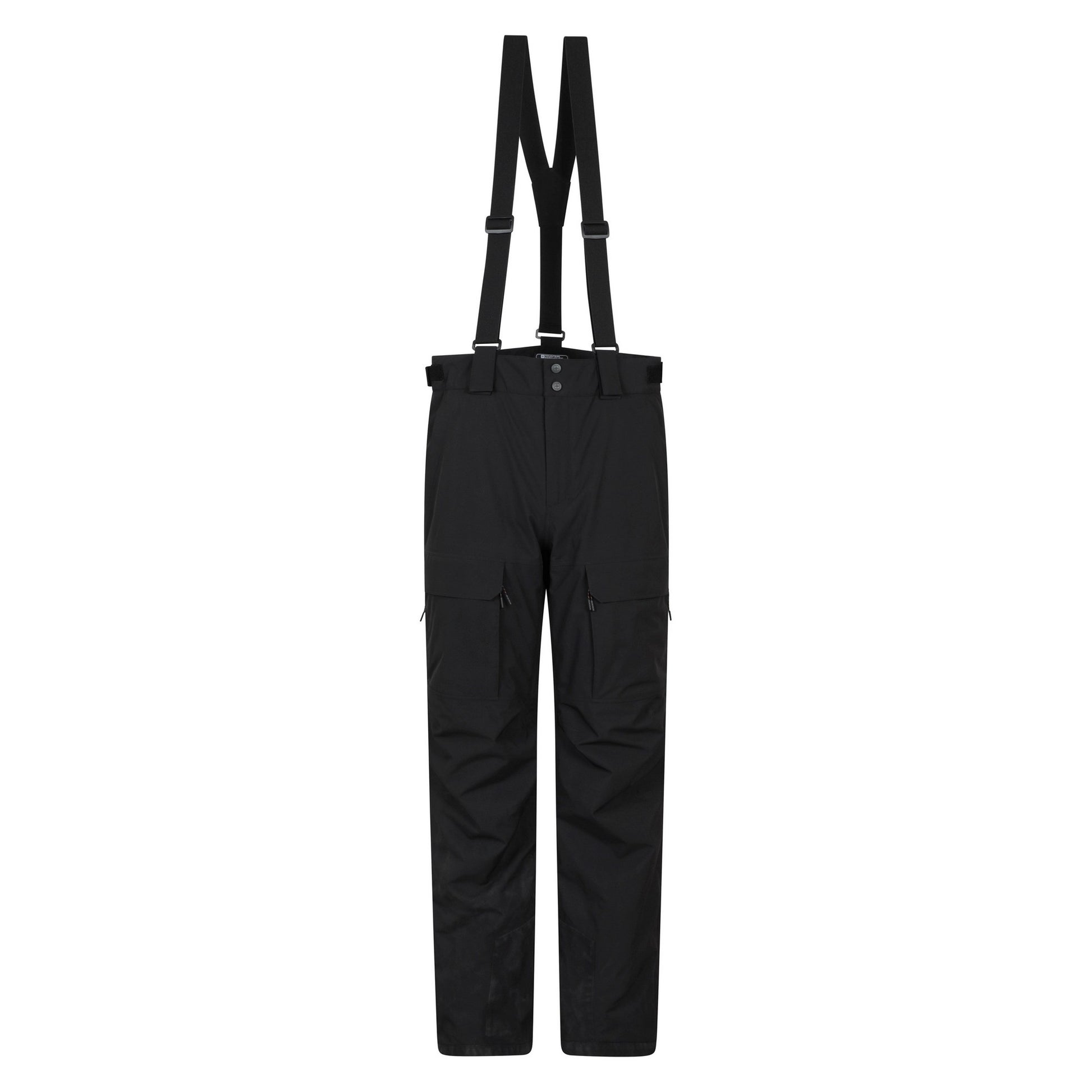 Black - Front - Mountain Warehouse Mens Ariel Waterproof Cargo Pocket Ski Trousers