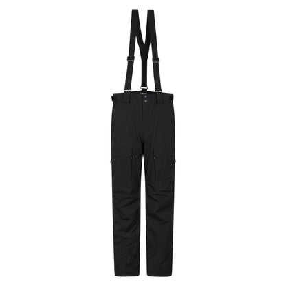 Black - Front - Mountain Warehouse Mens Ariel Waterproof Cargo Pocket Ski Trousers