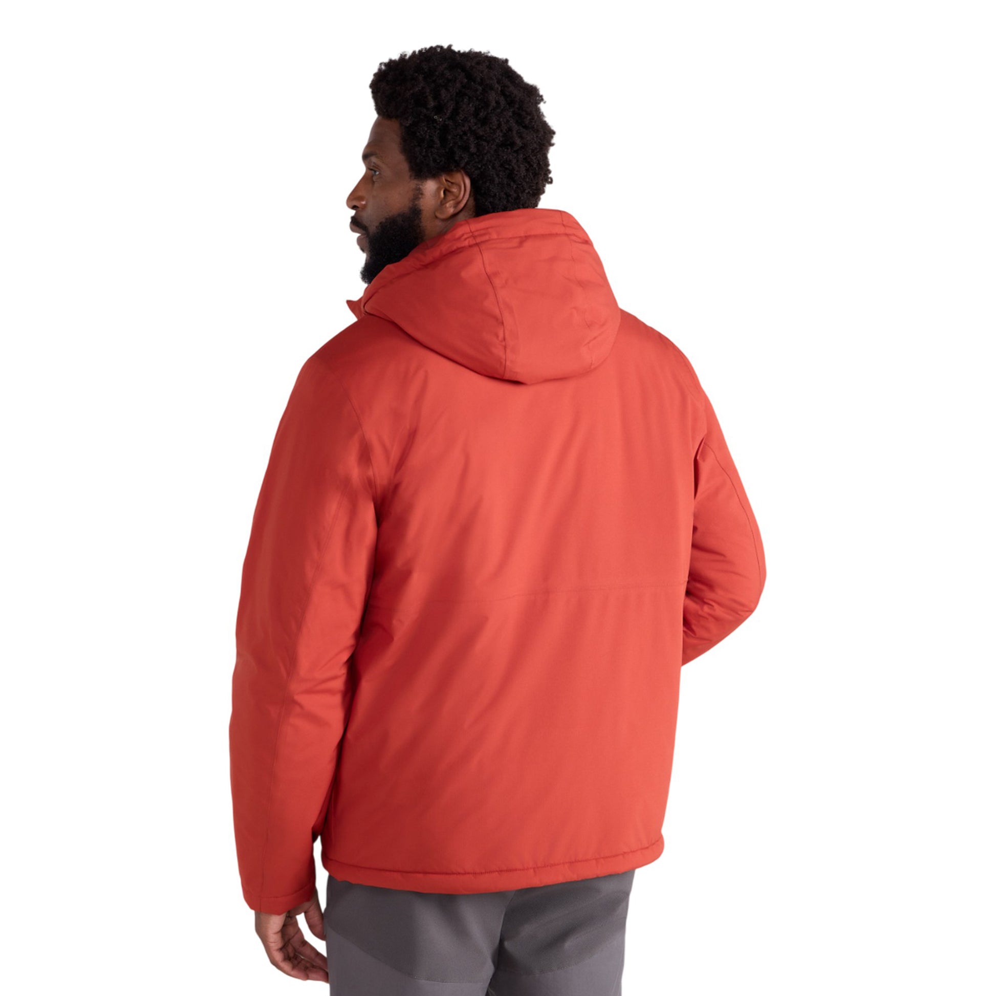 Rust - Close up - Mountain Warehouse Mens Heard Padded Waterproof Jacket