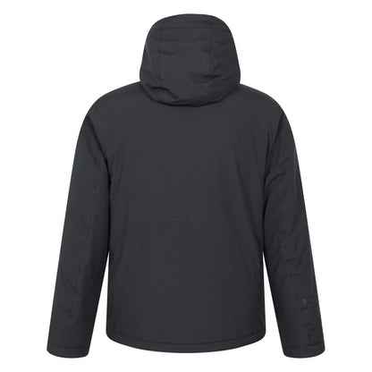 Black - Back - Mountain Warehouse Mens Heard Padded Waterproof Jacket