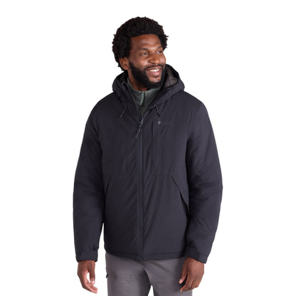 Black - Pack Shot - Mountain Warehouse Mens Heard Padded Waterproof Jacket