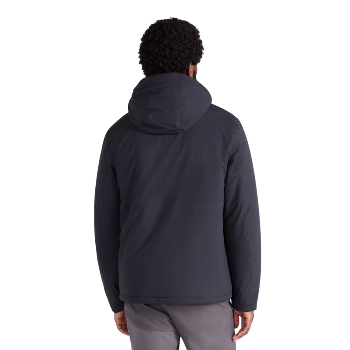 Black - Close up - Mountain Warehouse Mens Heard Padded Waterproof Jacket