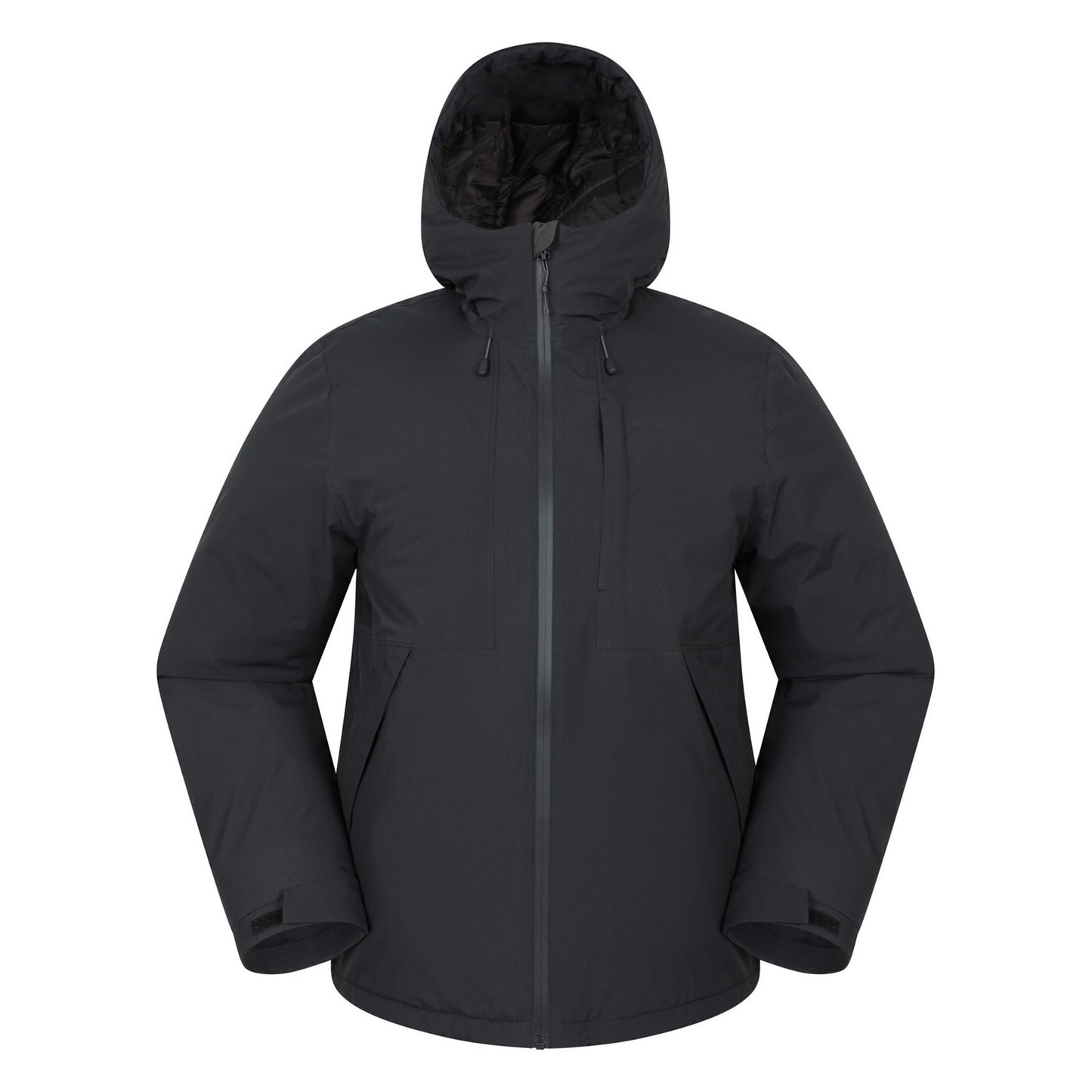 Black - Front - Mountain Warehouse Mens Heard Padded Waterproof Jacket