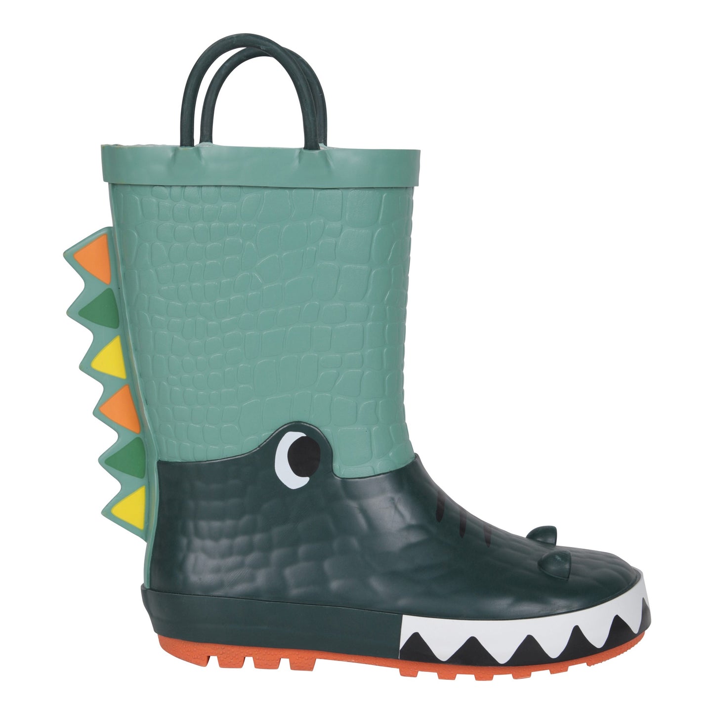 Green - Lifestyle - Mountain Warehouse Childrens-Kids Crocodile Wellington Boots