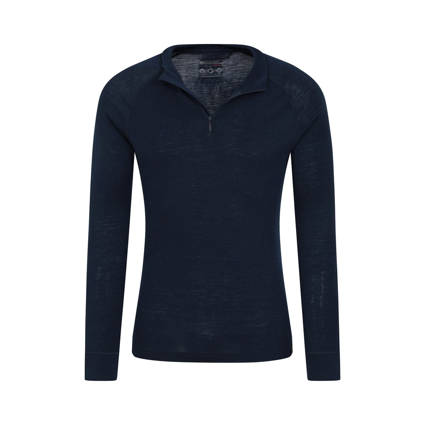 Navy - Pack Shot - Mountain Warehouse Mens Merino Wool Base Layer Top (Pack of 2)