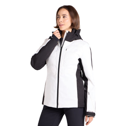 Black - Side - Animal Womens-Ladies Energy Baffled Stitching Ski Jacket