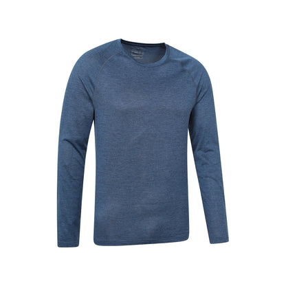 Dark Blue - Side - Mountain Warehouse Mens Pulse IsoCool Long-Sleeved T-Shirt