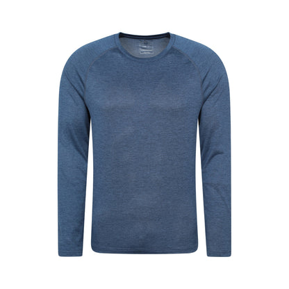 Dark Blue - Front - Mountain Warehouse Mens Pulse IsoCool Long-Sleeved T-Shirt