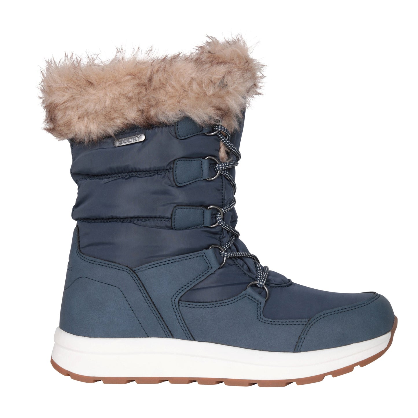 Navy - Side - Mountain Warehouse Womens-Ladies Canmore Waterproof Snow Boots