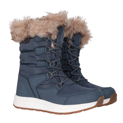 Navy - Front - Mountain Warehouse Womens-Ladies Canmore Waterproof Snow Boots