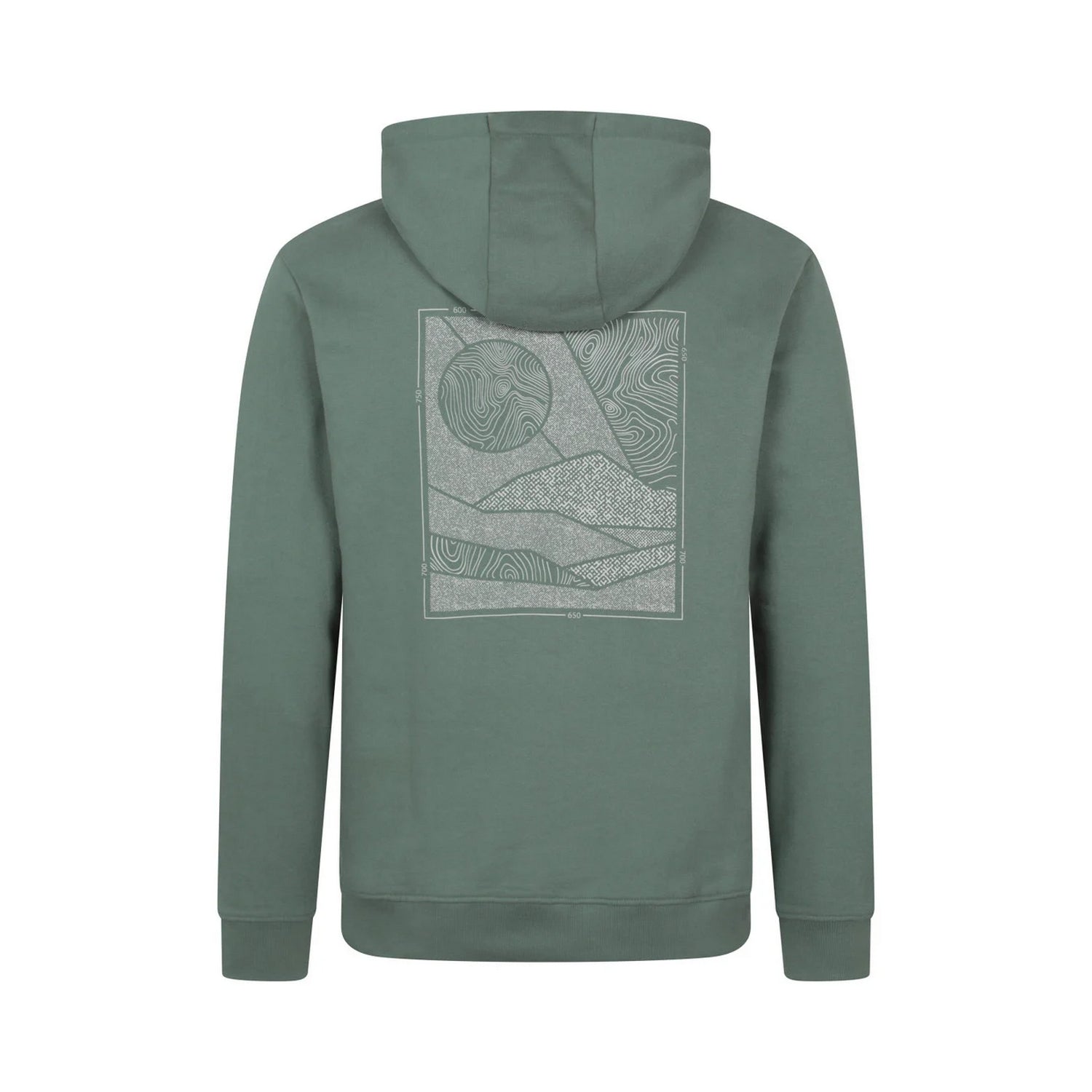 Khaki Green - Back - Mountain Warehouse Mens Graphic Overhead Hoodie