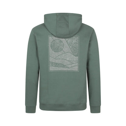 Khaki Green - Back - Mountain Warehouse Mens Graphic Overhead Hoodie