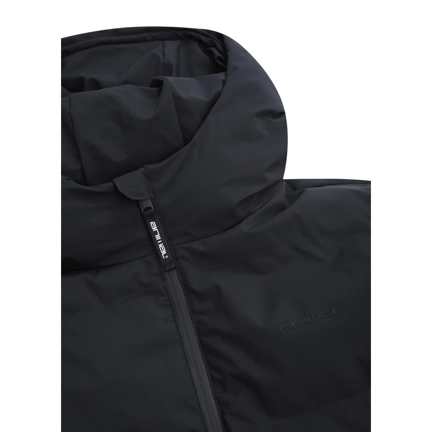 Black - Side - Animal Womens-Ladies Glacier Waterproof Heat Sealed Baffles Ski Jacket