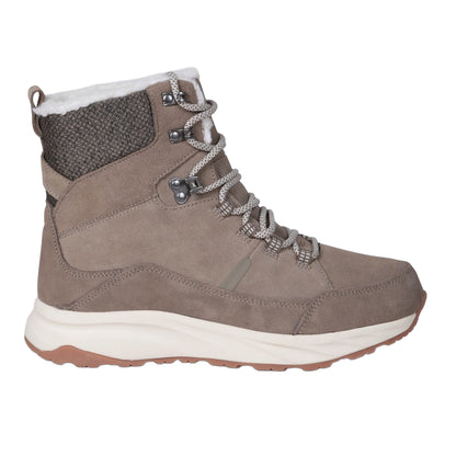 Taupe - Side - Animal Womens-Ladies Cameron Suede Waterproof Boots