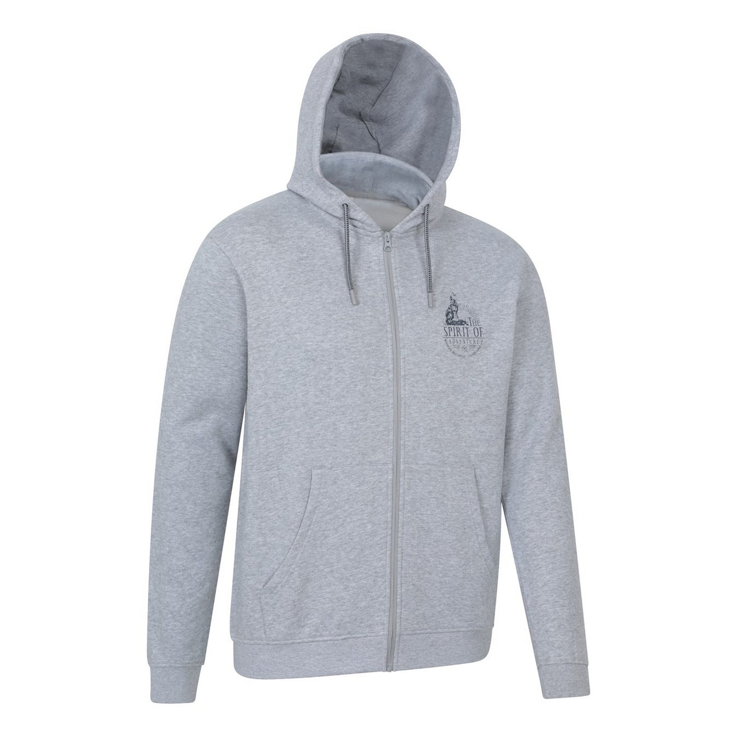 Grey - Side - Mountain Warehouse Mens Spirit Of Adventure Full Zip Hoodie