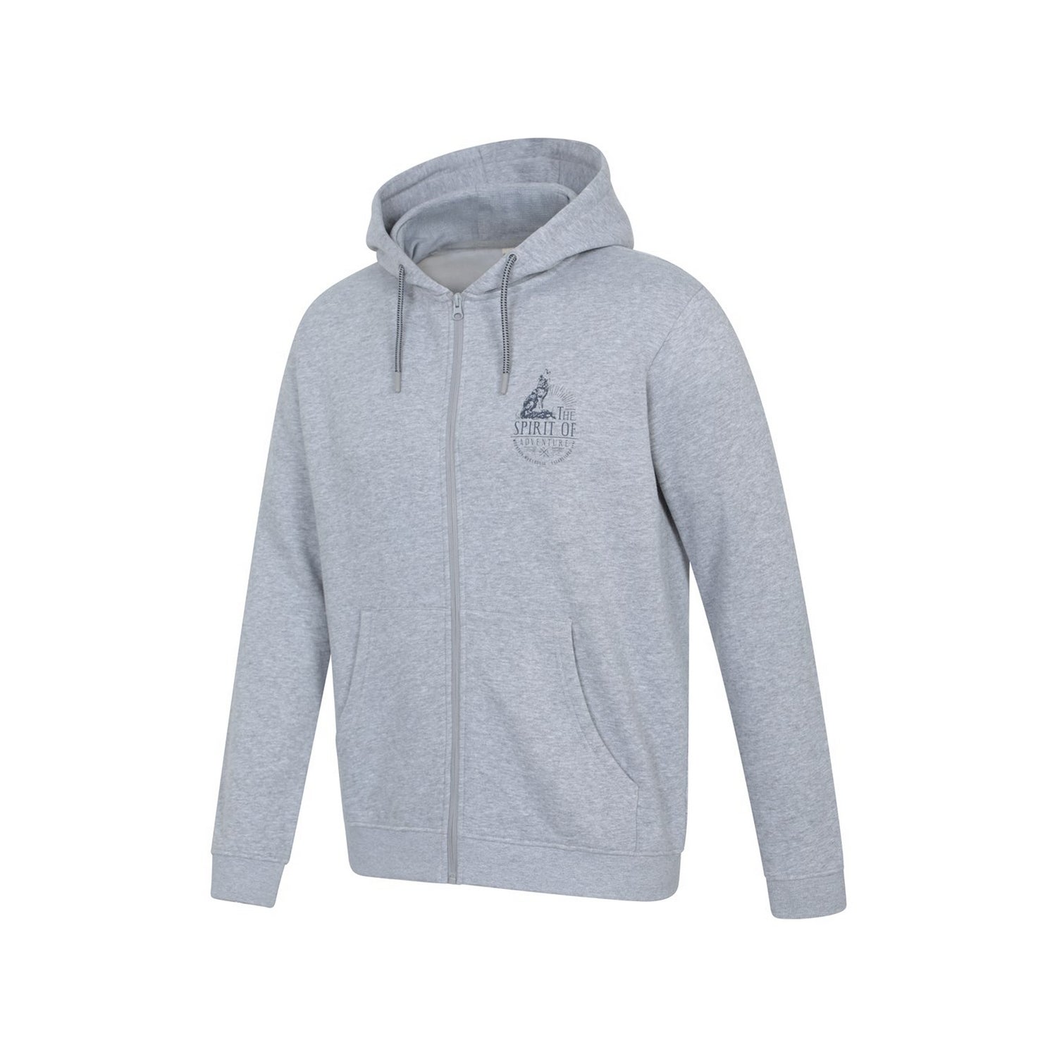 Grey - Lifestyle - Mountain Warehouse Mens Spirit Of Adventure Full Zip Hoodie