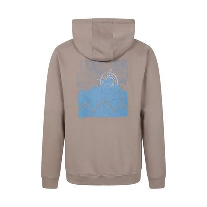 Brown - Back - Mountain Warehouse Mens Graphic Textured Full Zip Hoodie