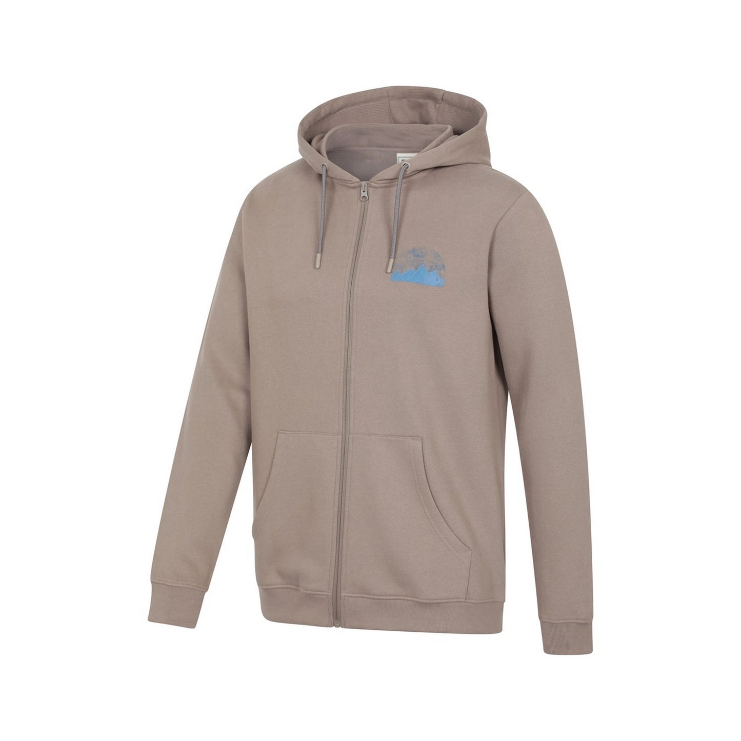 Brown - Lifestyle - Mountain Warehouse Mens Graphic Textured Full Zip Hoodie