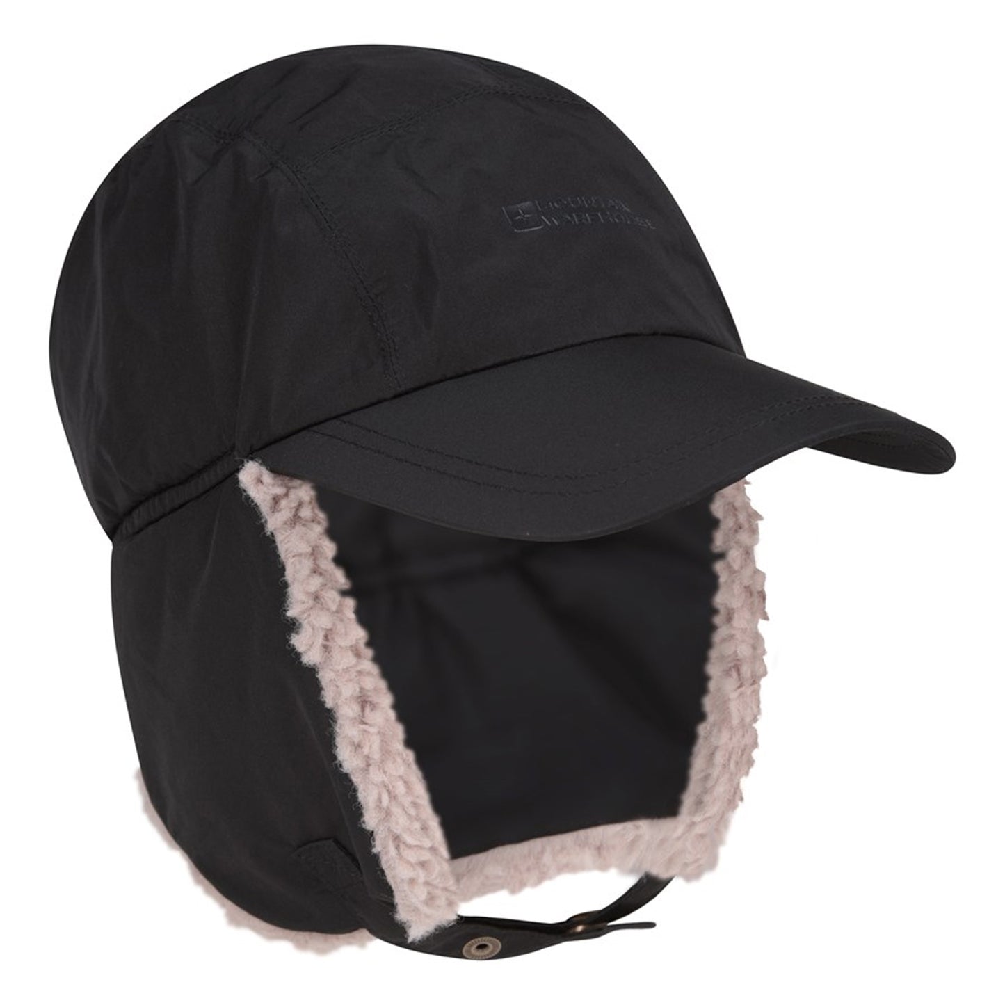 Black - Front - Mountain Warehouse Standard Waterproof Peaked Trapper Hat