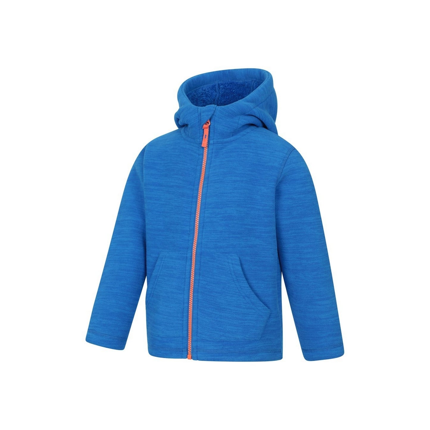Blue - Side - Mountain Warehouse Childrens-Kids Snowdonia II Borg Lined Hoodie