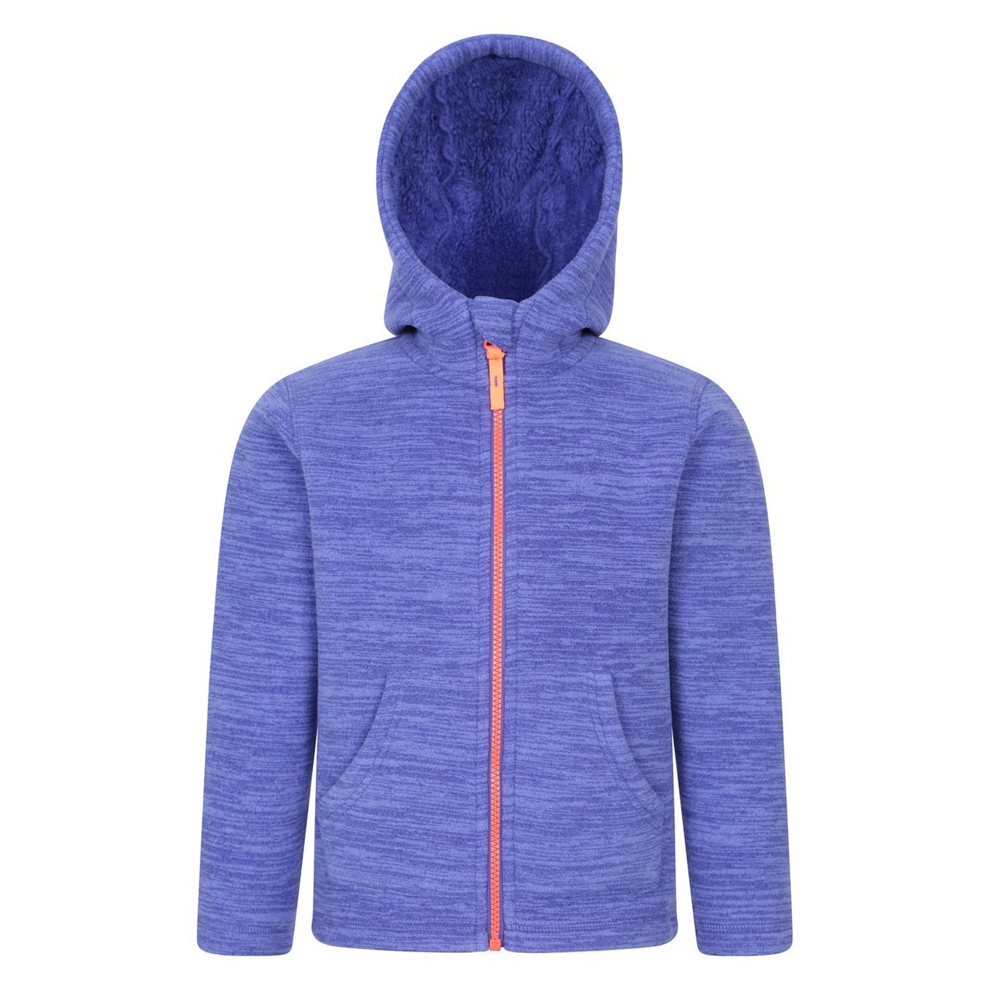 Purple - Front - Mountain Warehouse Childrens-Kids Snowdonia II Borg Lined Hoodie