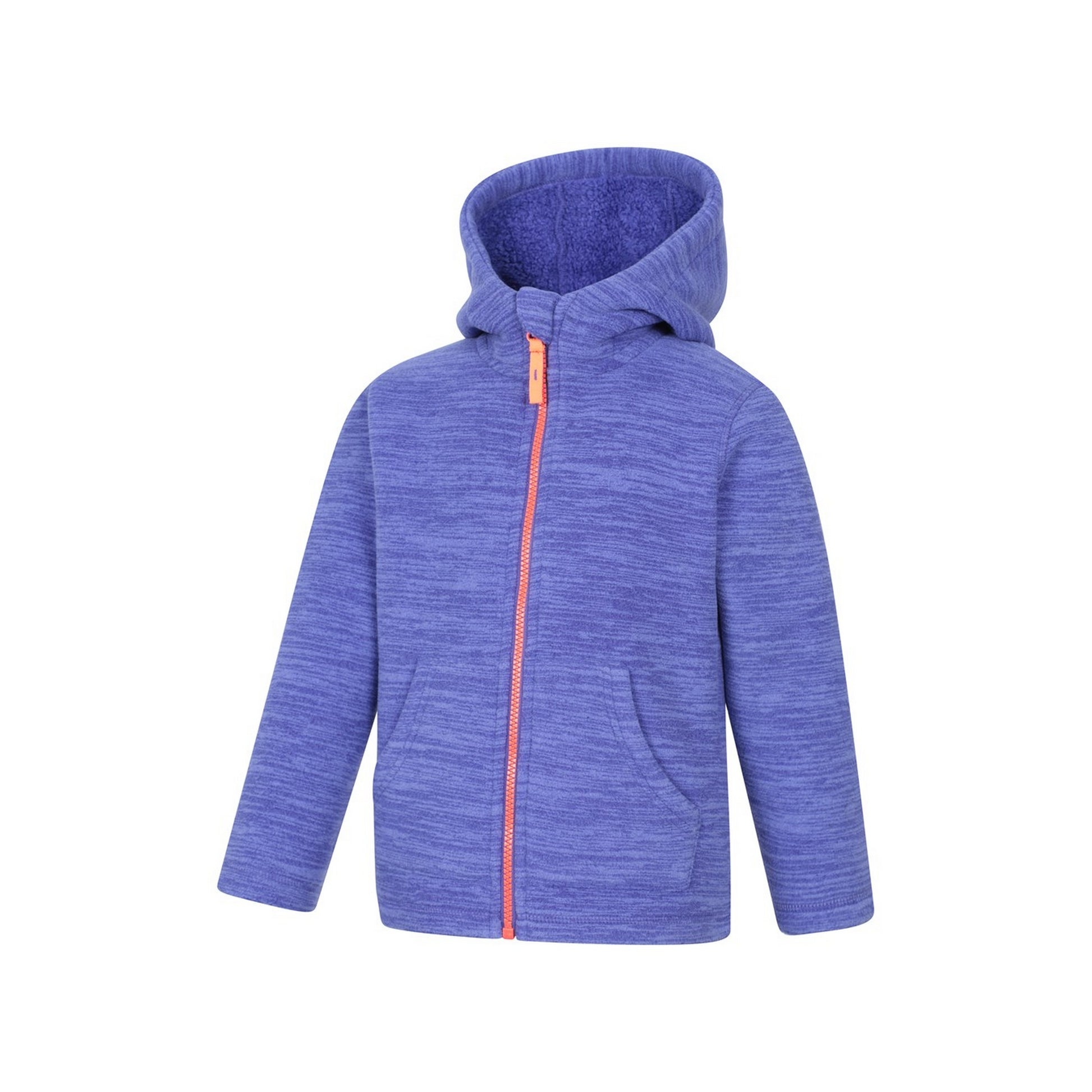 Purple - Side - Mountain Warehouse Childrens-Kids Snowdonia II Borg Lined Hoodie