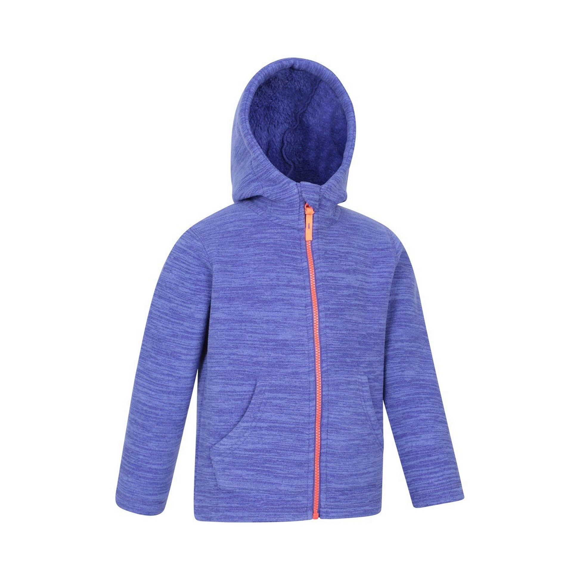 Purple - Lifestyle - Mountain Warehouse Childrens-Kids Snowdonia II Borg Lined Hoodie