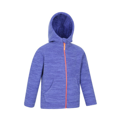 Purple - Lifestyle - Mountain Warehouse Childrens-Kids Snowdonia II Borg Lined Hoodie
