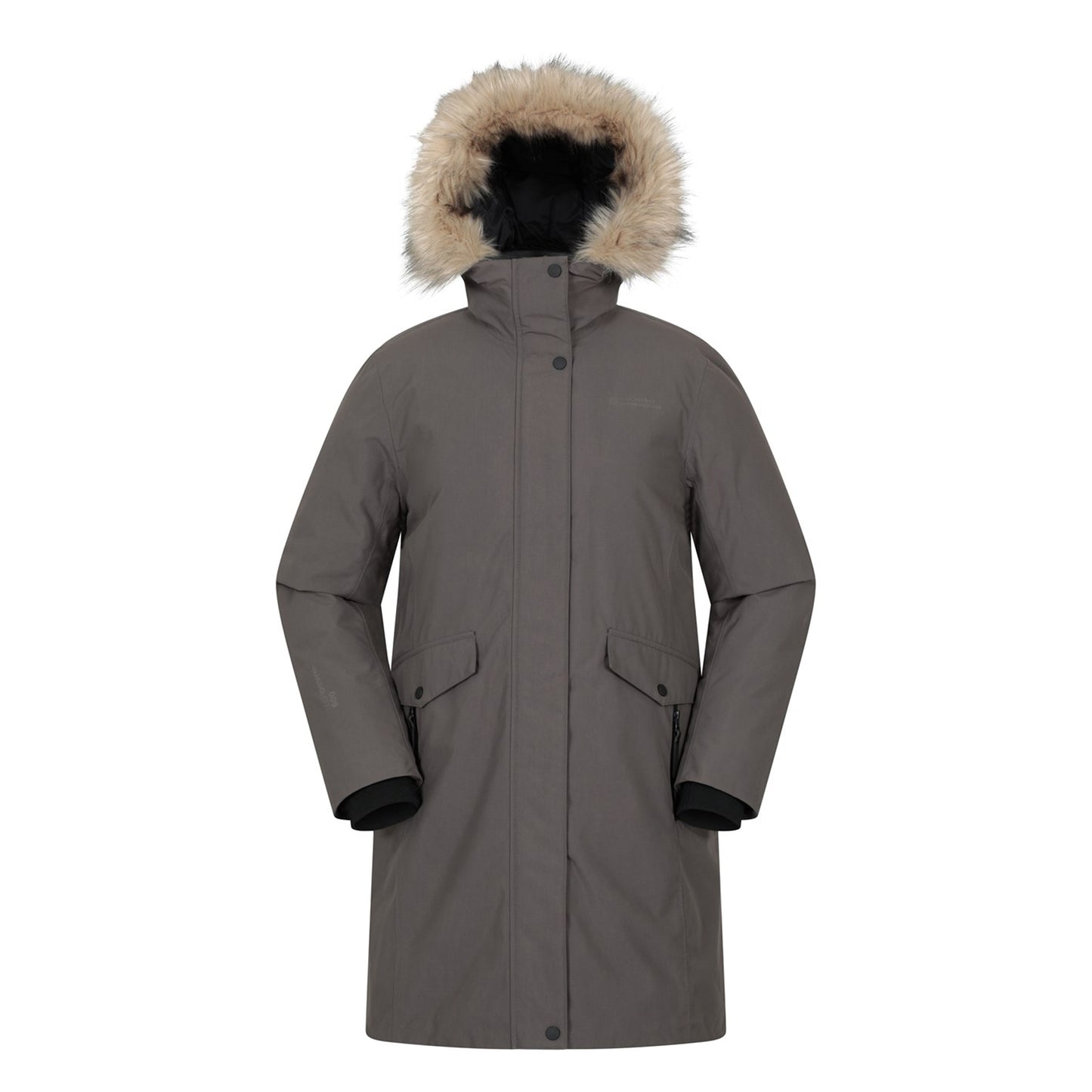 Grey - Front - Mountain Warehouse Womens-Ladies Marlow Extreme Down Waterproof Parka