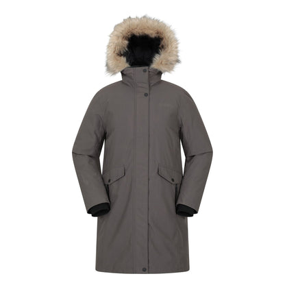 Grey - Front - Mountain Warehouse Womens-Ladies Marlow Extreme Down Waterproof Parka