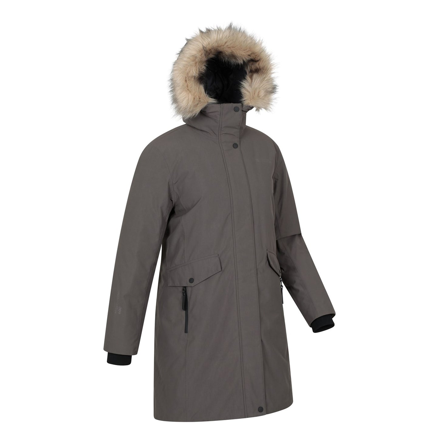 Grey - Side - Mountain Warehouse Womens-Ladies Marlow Extreme Down Waterproof Parka