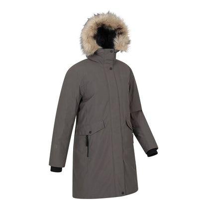 Grey - Side - Mountain Warehouse Womens-Ladies Marlow Extreme Down Waterproof Parka