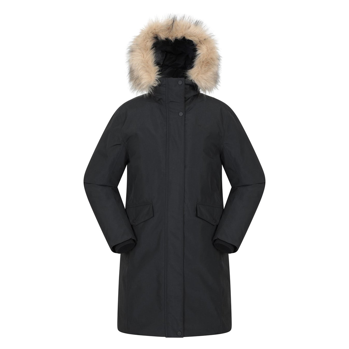 Black - Front - Mountain Warehouse Womens-Ladies Marlow Extreme Down Waterproof Parka